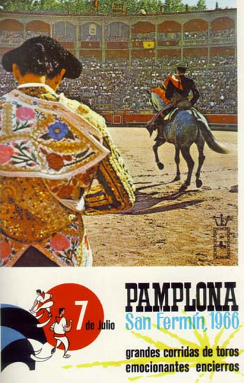 Official San Fermín 1966 cartel poster