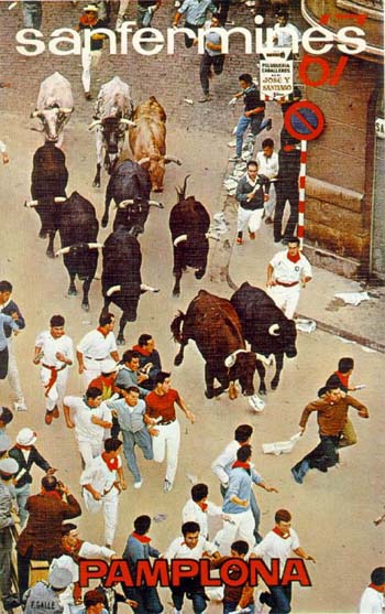 Official San Fermín 1967 cartel poster