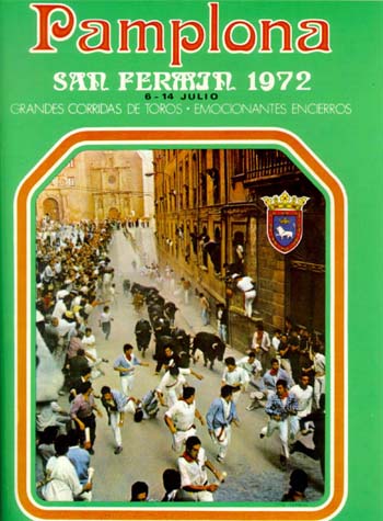 Official San Fermín 1972 cartel poster
