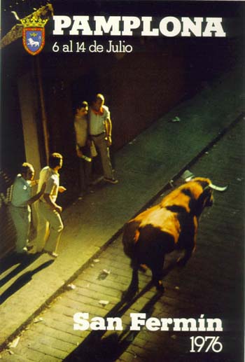 Official San Fermín 1976 cartel poster