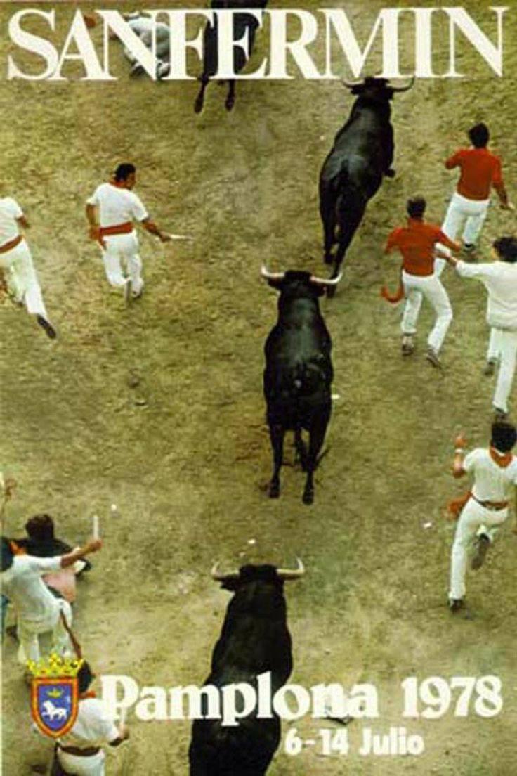 Official San Fermín 1978 cartel poster