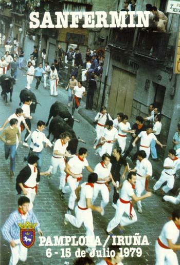 Official San Fermín 1979 cartel poster