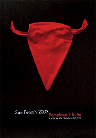 Official San Fermín 2003 cartel poster