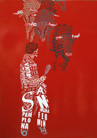 Cartel de San Fermín 2006: El encierro, by Cristina Calvo Viñuela
