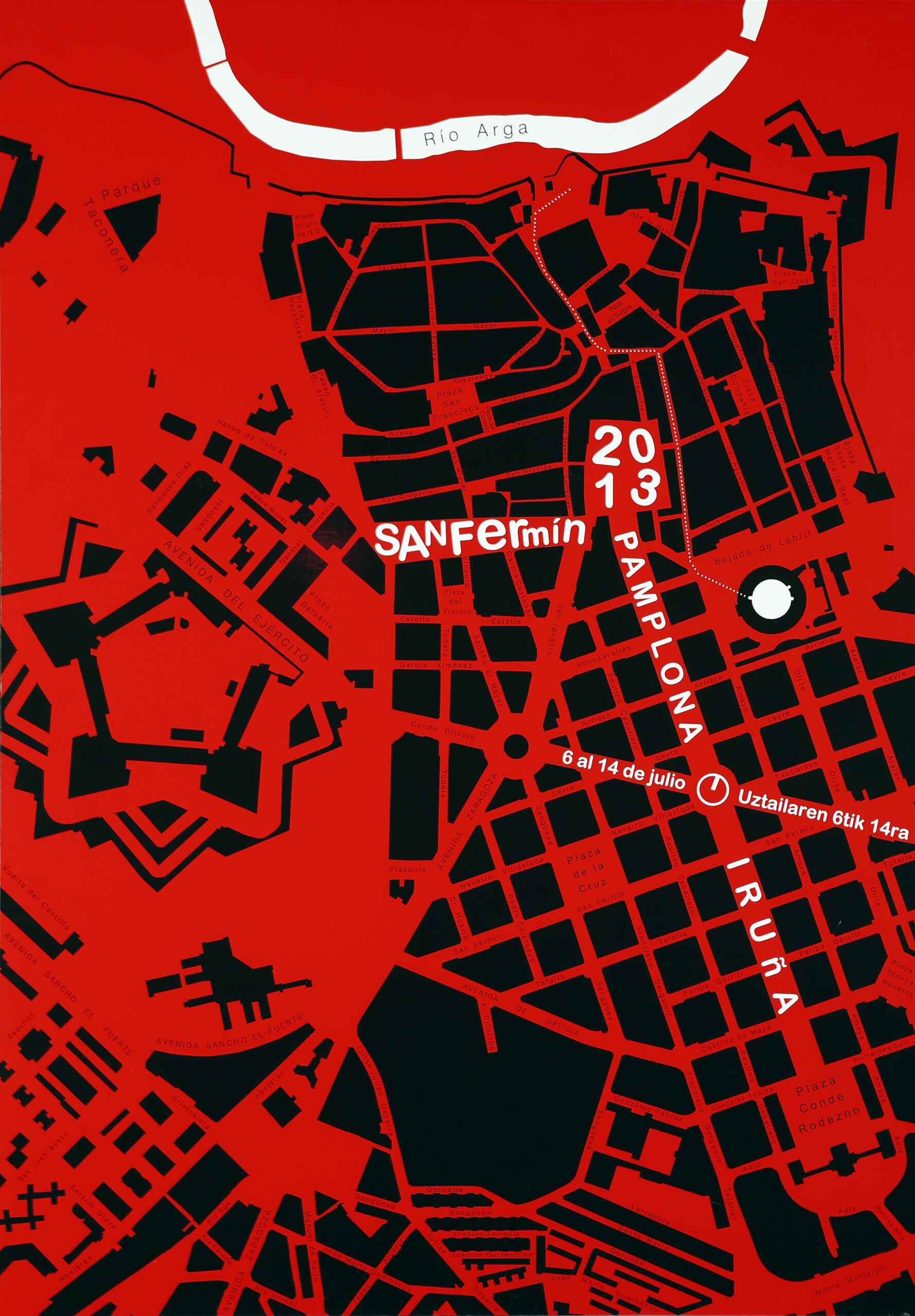 Cartel de San Fermín 2013: Canáan, by Elixabete Bordonaba