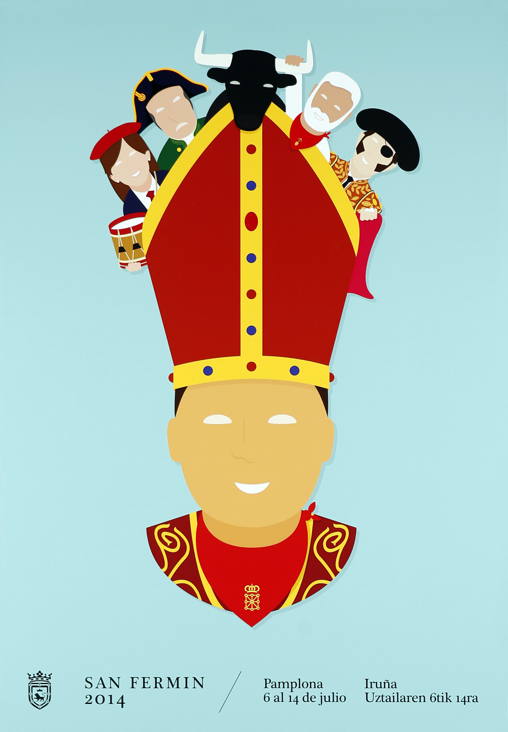 Cartel de San Fermín 2014: Equipazo, by Ignacio Doménech