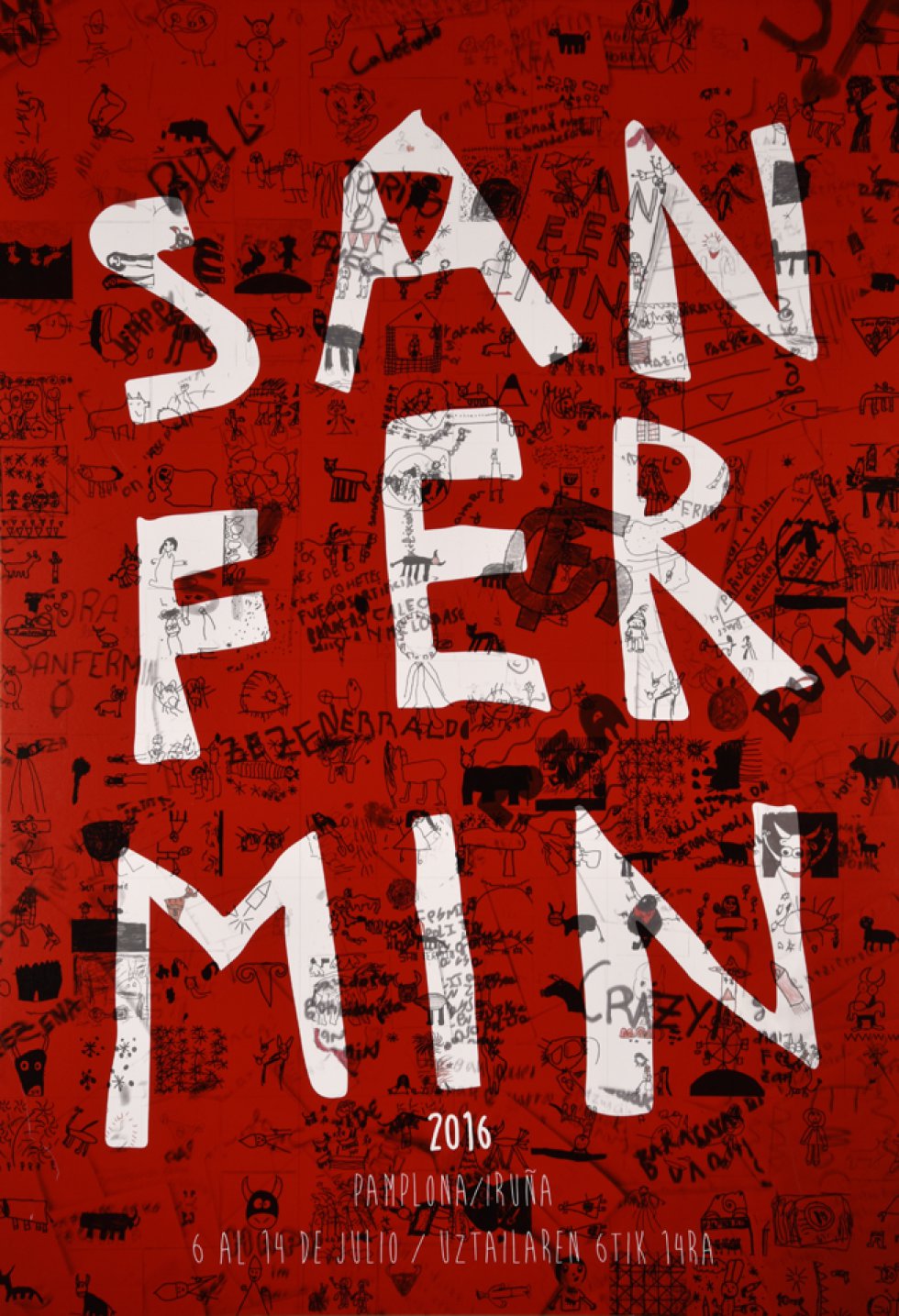 Cartel de San Fermín 2016: Sanmarrazkin, by Eneko Huarte, Mikel Mendibil, Patricia Martiartu and Mikel Santos