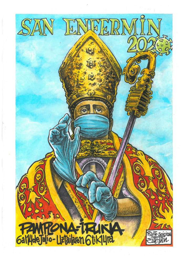 Official San Fermín 2020 cartel poster