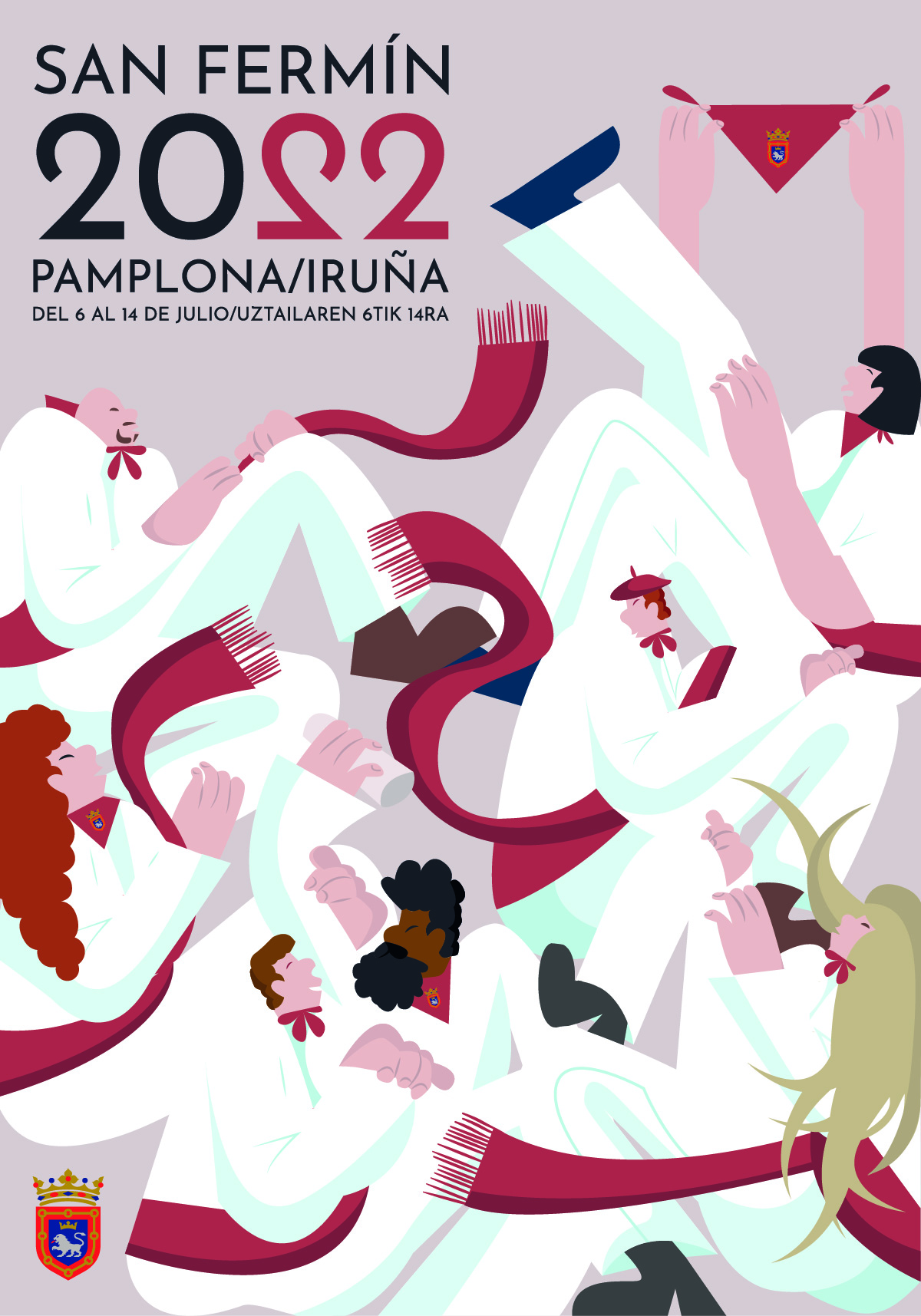 Official San Fermín 2022 cartel poster