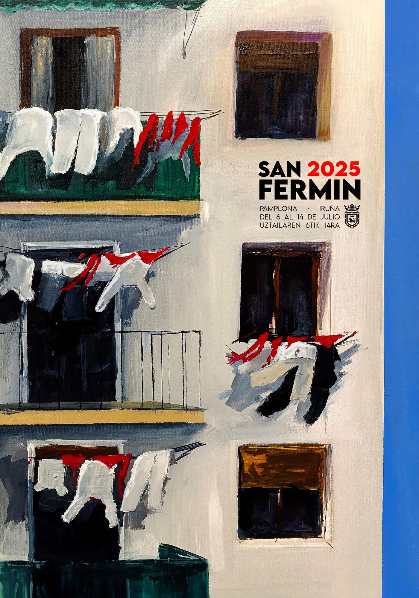 Official San Fermín 2025 cartel poster