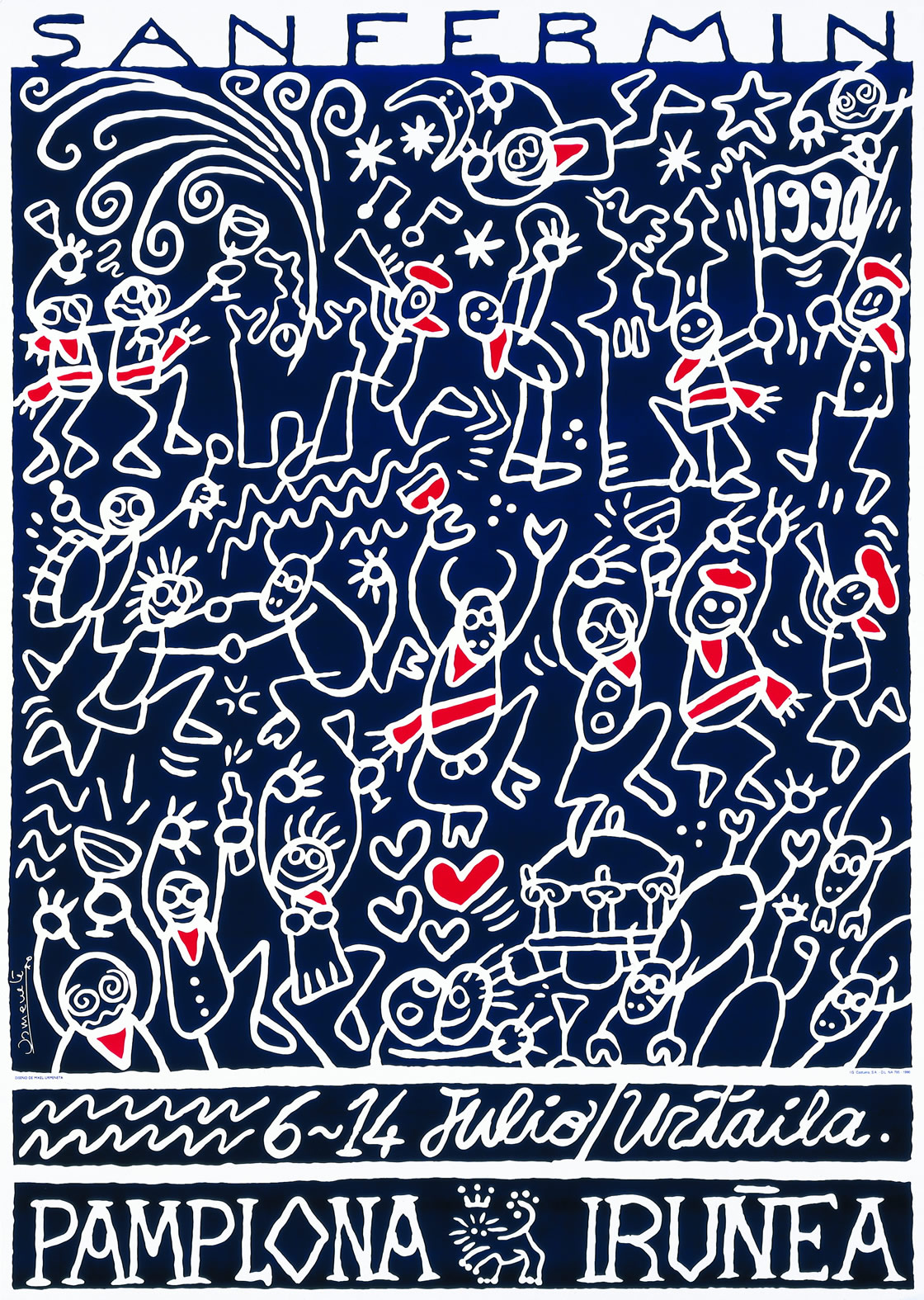 San Fermin 1990 official cartel by 