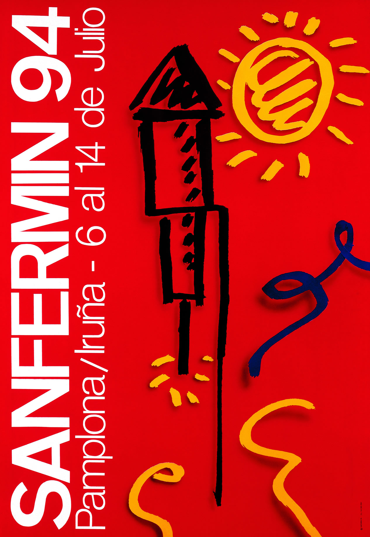 Cartel de San Fermín 1994 por Enrique Martín González