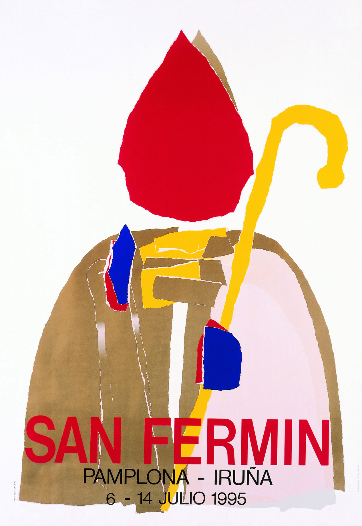 Cartel de San Fermín 1995 por Faustino Aizkorbe