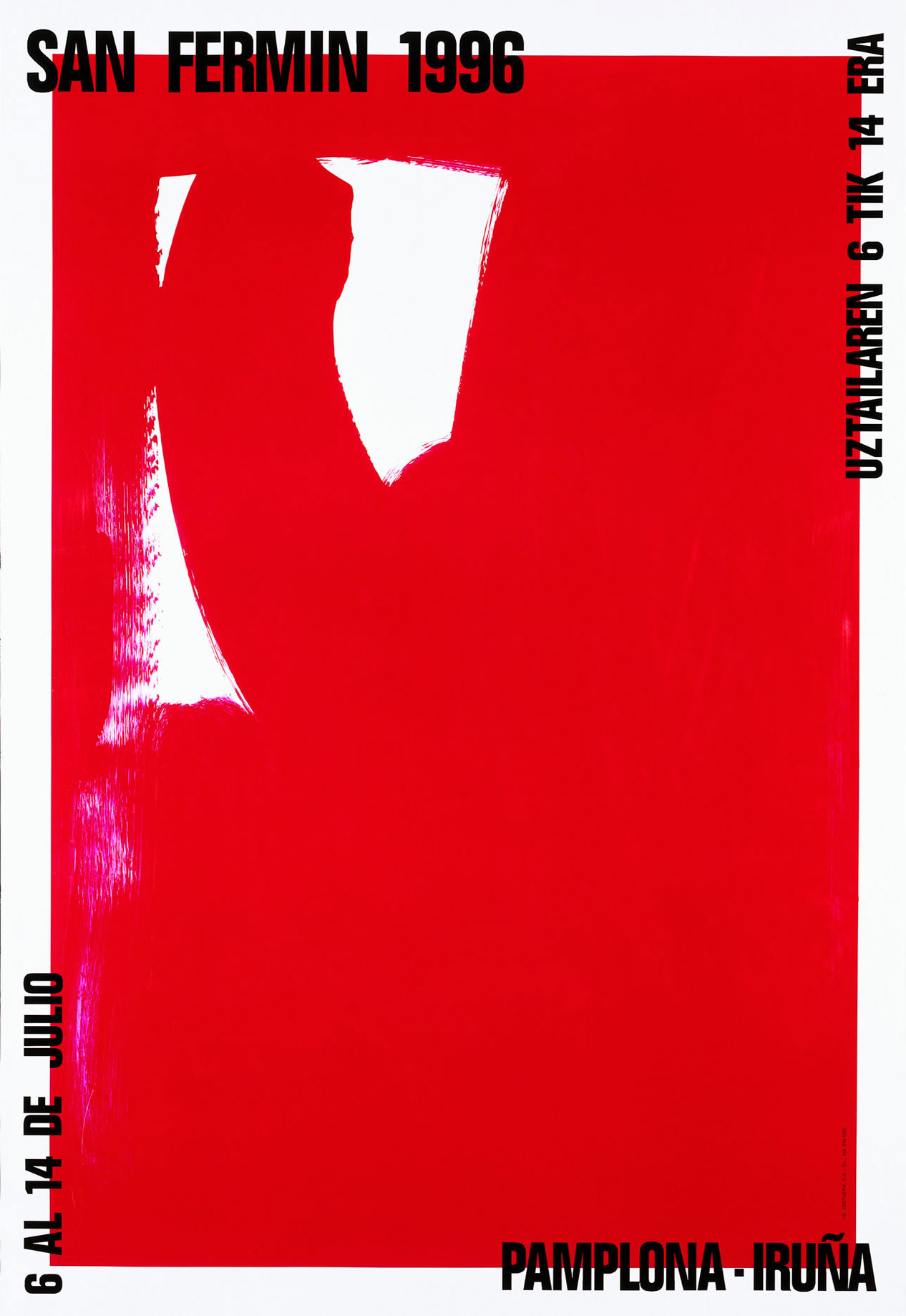 Cartel de San Fermín 1996 por Fernando García Ezpeleta
