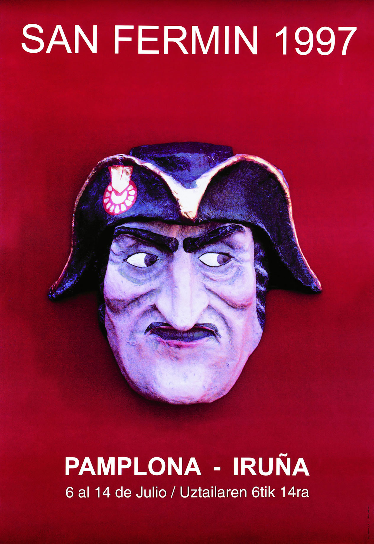 Cartel de San Fermín 1997 por Javier y Mitxelo Gurutxaga Leache