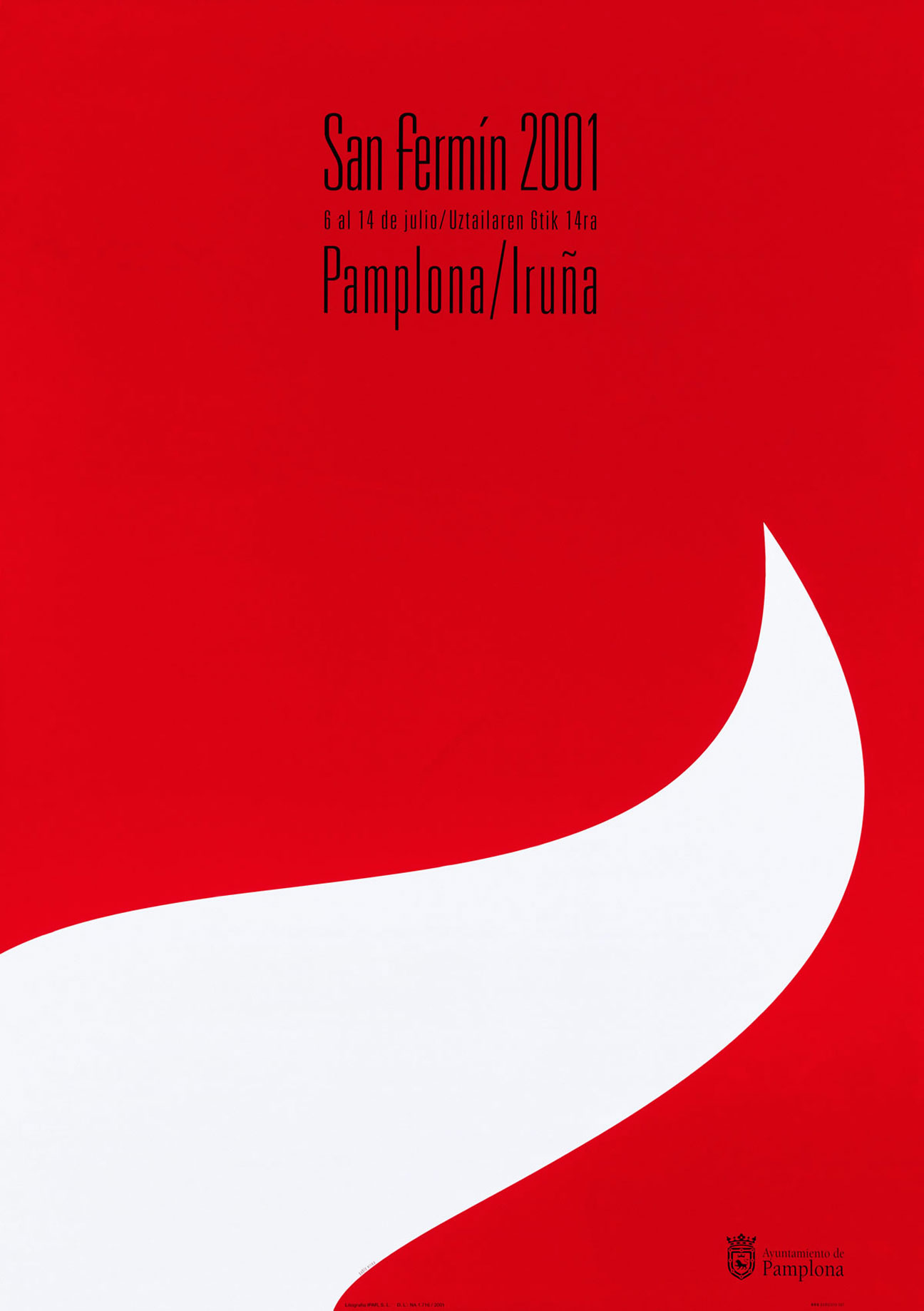 Cartel de San Fermín 2001 por Pablo Errea Rodríguez