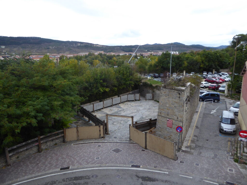 Stone corral pens built into the city bastion wall, Corrales de Santo Domingo, Pamplona