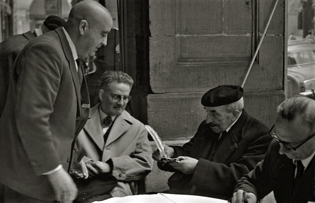 Julio Caro Baroja in Plaza de Gipuzkoa, San Sebastián, 1965