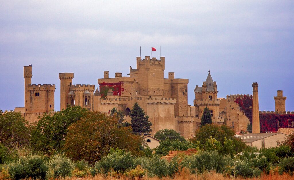 Towers of the Palacio Real de Olite, court of the Kingdom of Navarra, Navarra, Spain