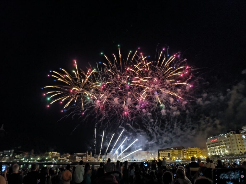 International fireworks competition over La Concha bay, San Sebastián's Semana Grande