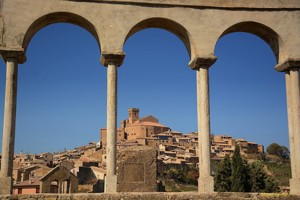 Fortress-church of Santa Maria, Ujue's medieval hilltop village, Navarra